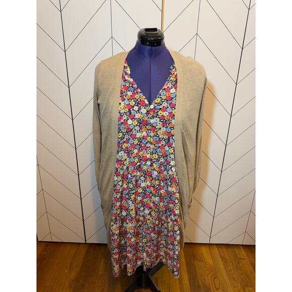 Halogen Womens XS Tan Beige Linen Open Front Long Sleeve Cardigan Corporatecore - Picture 2 of 11